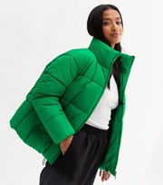 New Look Petite Green Boxy Puffer Jacket